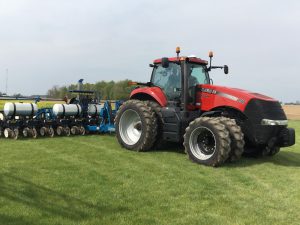 MadMax Farm's red Case IH tractor