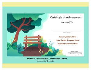 scavenger hunt certificate graphic