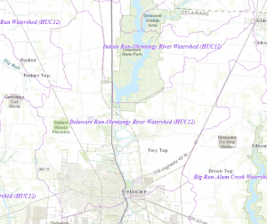 delaware run watershed map